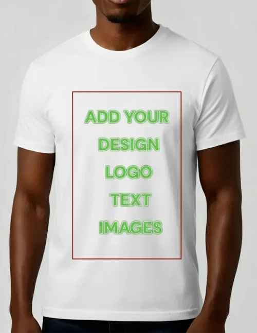 Custom premium organic cotton t-shirt with upload your own art option podaurora