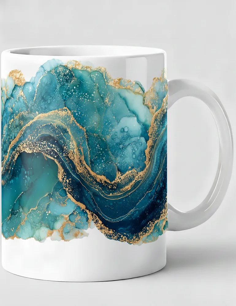 Mosaic Soul No. 10 – Deconstructed Mediterranean Art Mug | Elara Vane Artist Series