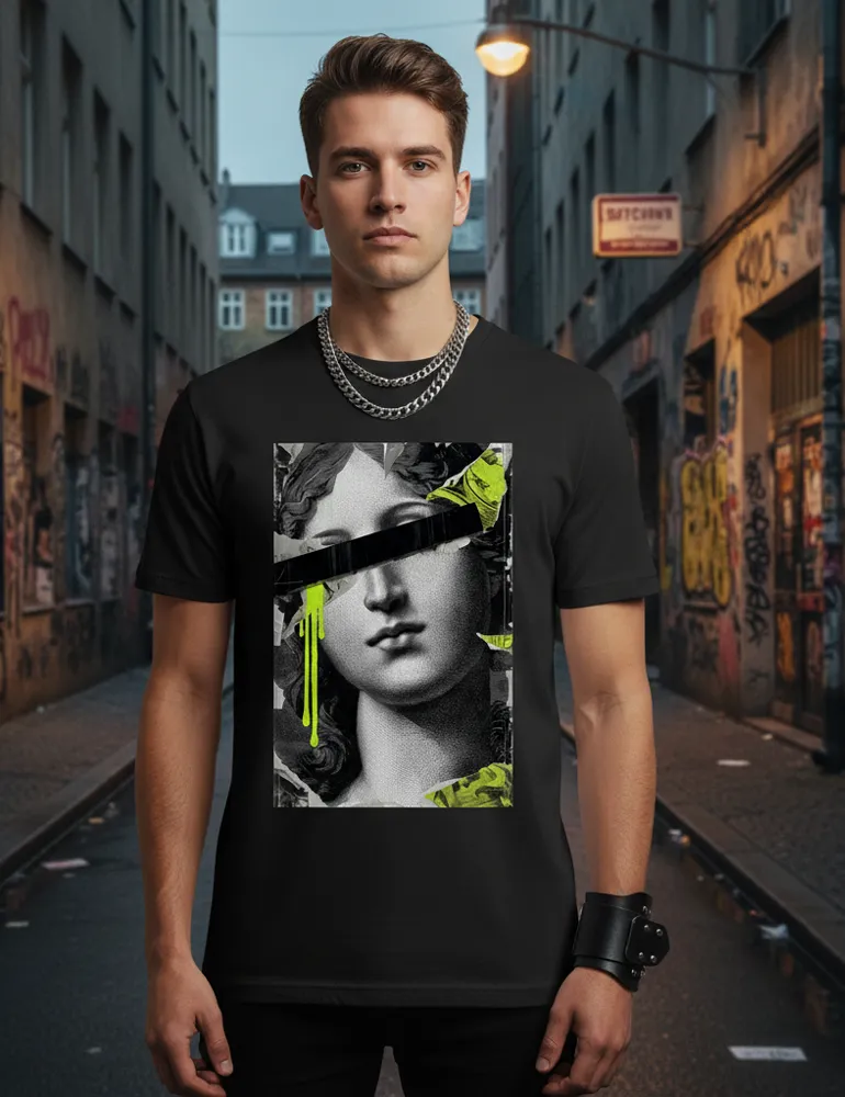 Censored Muse No. 04 – Unisex Renaissance Street Remix Tee | The Debris Series by Kaelo X