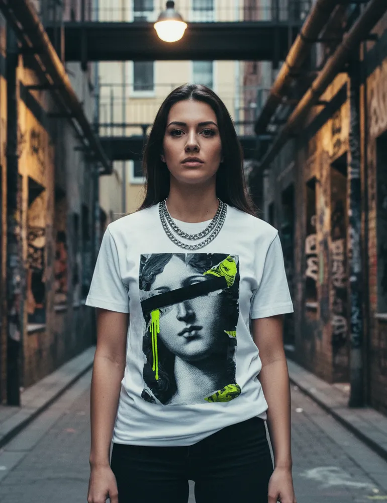 Censored Muse No. 04 – Unisex Renaissance Street Remix Tee | The Debris Series by Kaelo X