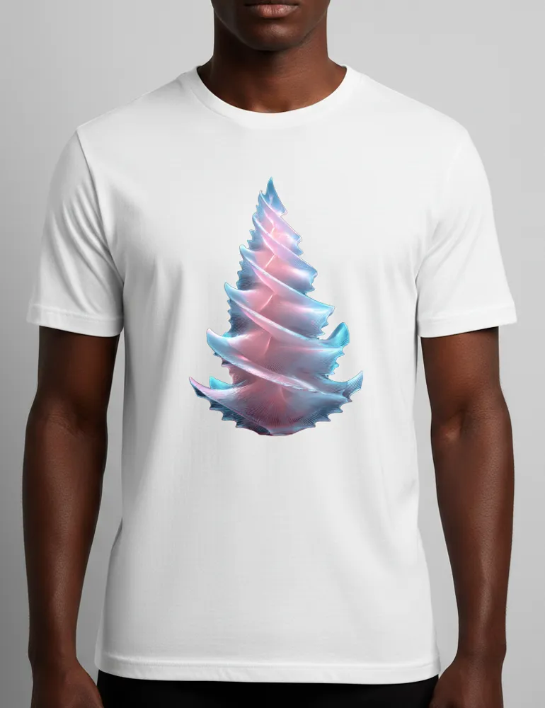 Radiant Spiral No. 02 – Unisex 3D Frosted Glass Tree Tee | Ryu Tanaka Signature Series