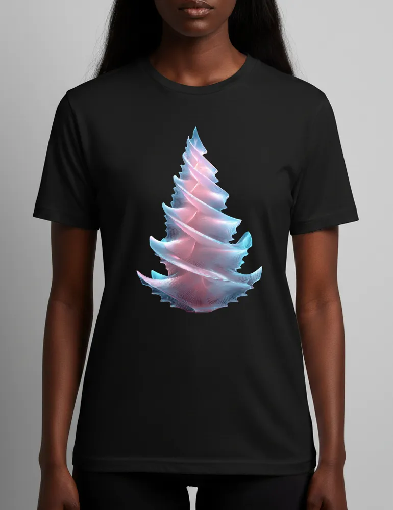 Radiant Spiral No. 02 – Unisex 3D Frosted Glass Tree Tee | Ryu Tanaka Signature Series