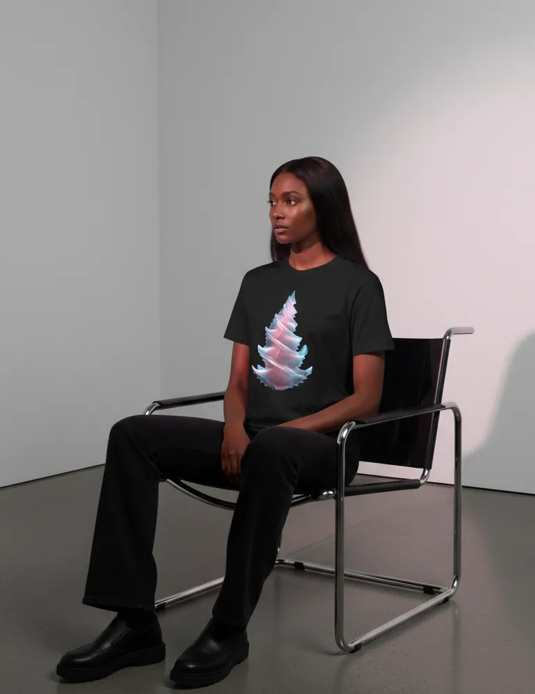 Radiant Spiral No. 02 – Unisex 3D Frosted Glass Tree Tee | Ryu Tanaka Signature Series