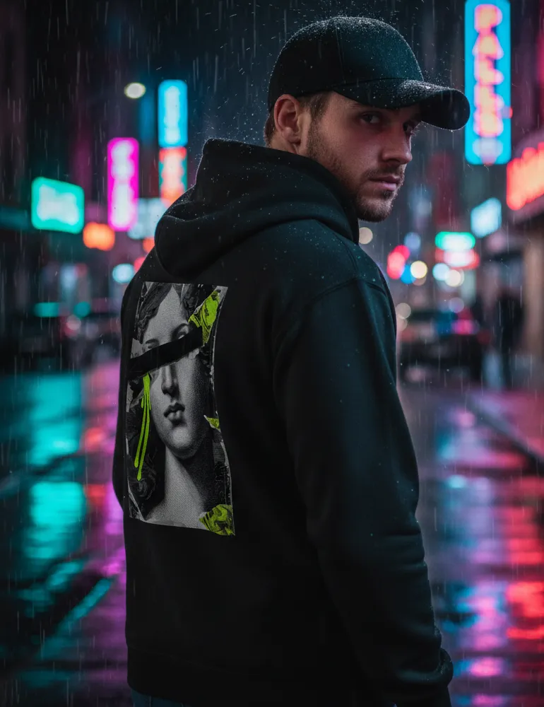 Censored Muse No. 04 – Renaissance Street Remix Hoodie | The Debris Series by Kaelo X