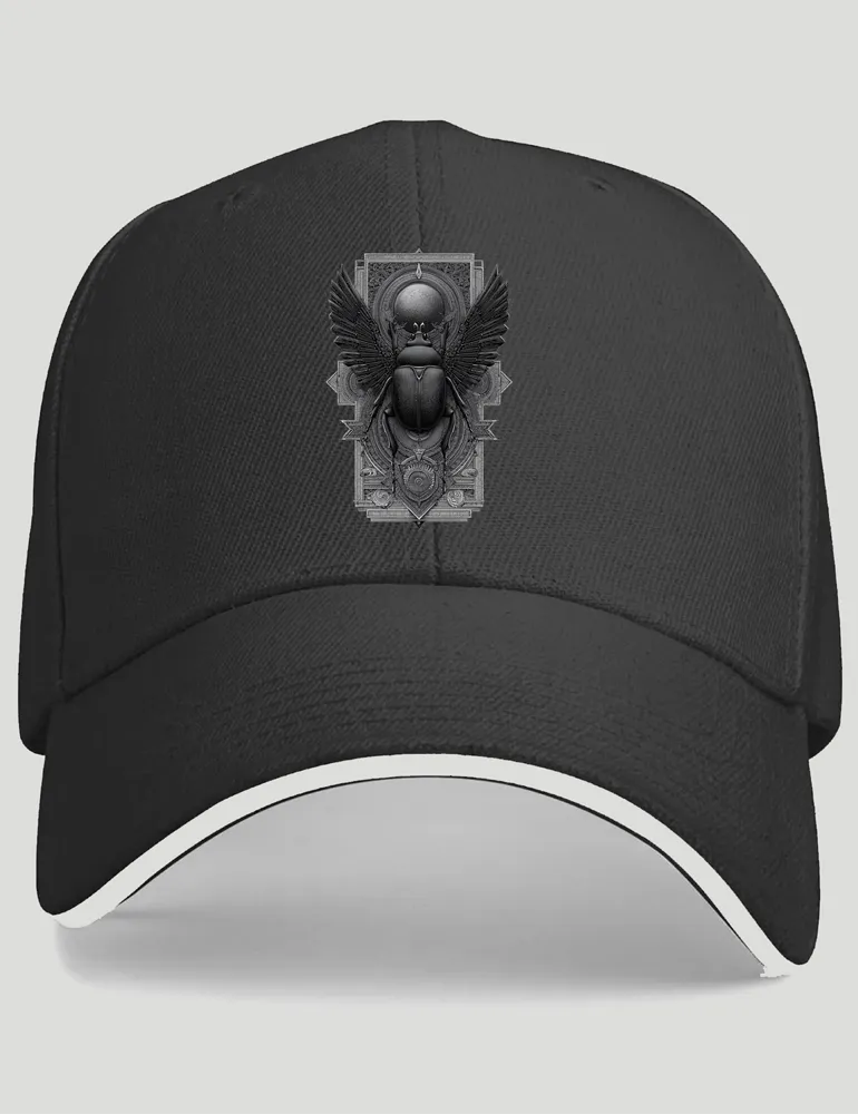 Sacred Beetle No. 04 – Esoteric Egyptian Art Cap | Seraphina Black Artist Series