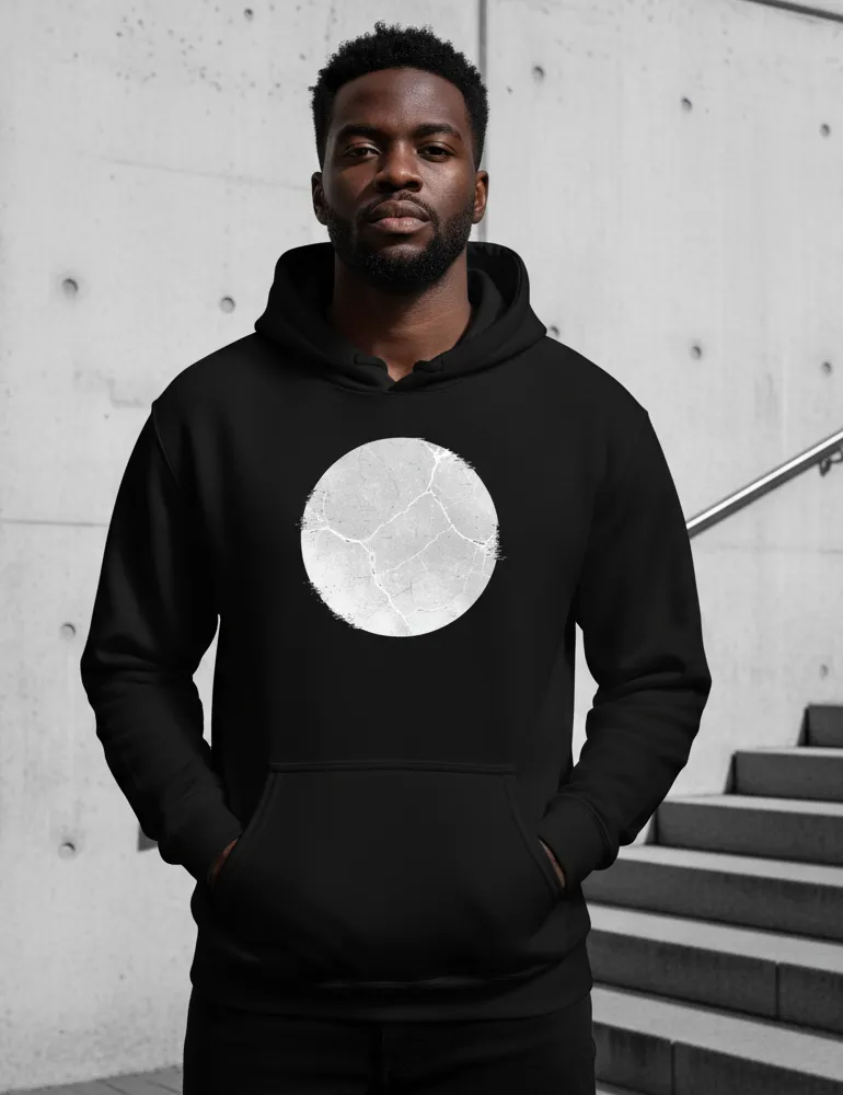 Absolute Zero No. 01 – Distressed Glitch Circle Hoodie | Julian Hayes Signature Series
