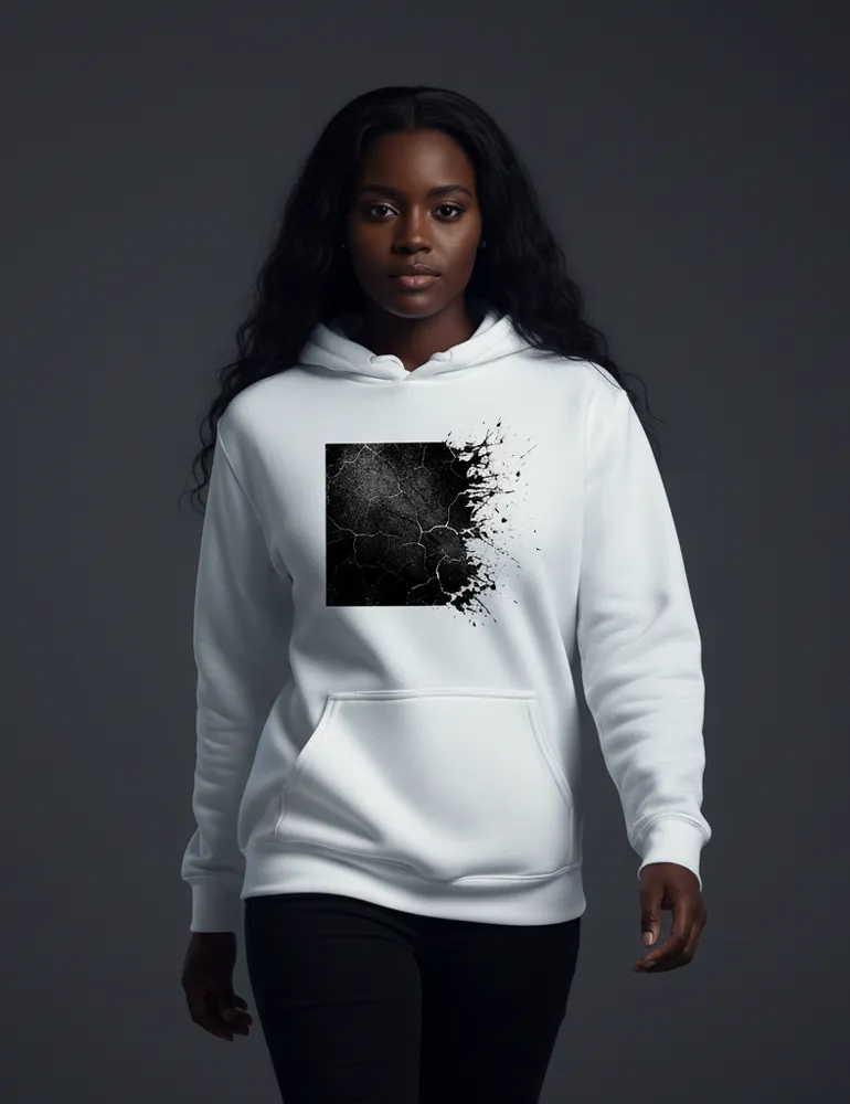 Eroded Order No. 05 – Distressed Grunge Square Hoodie | Julian Hayes Signature Series