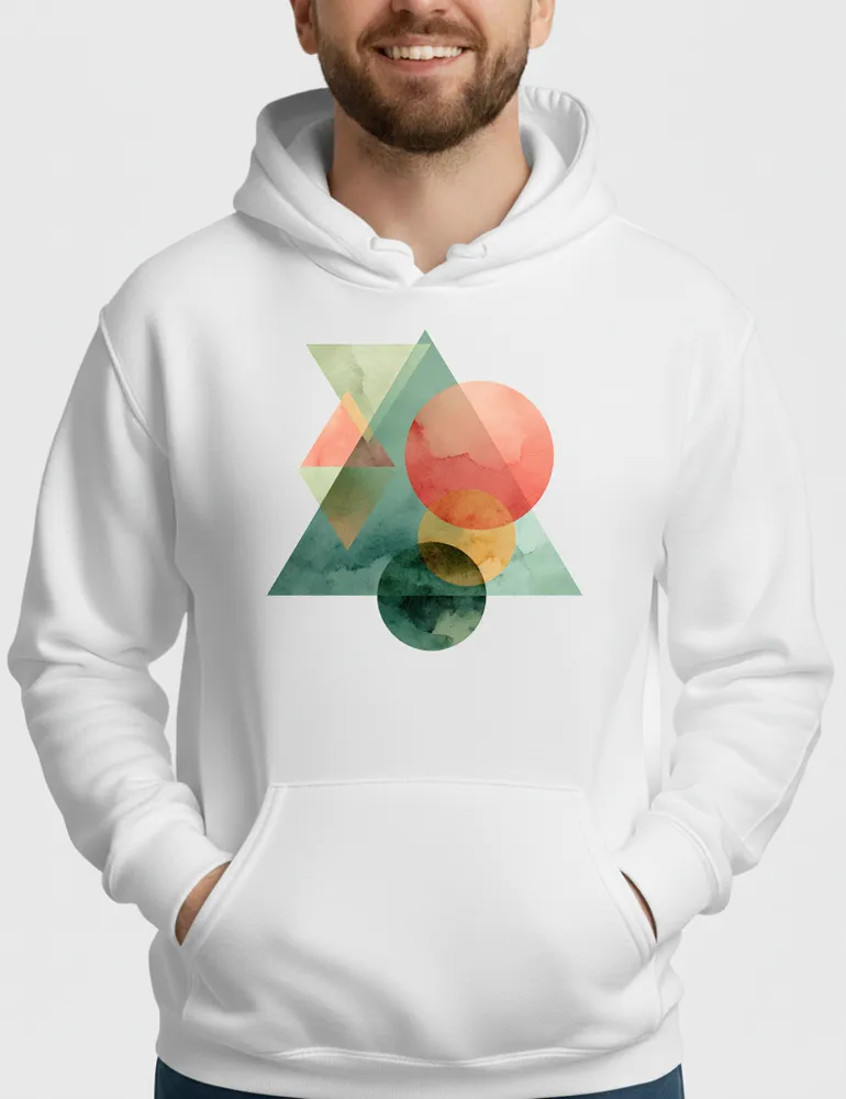 Solar Spectrum No. 09 – Vivid Geometric Watercolor Hoodie | The Liquid Light Series