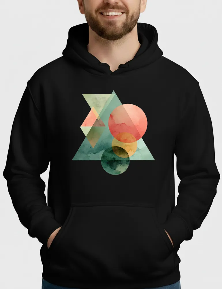 Solar Spectrum No. 09 – Vivid Geometric Watercolor Hoodie | The Liquid Light Series