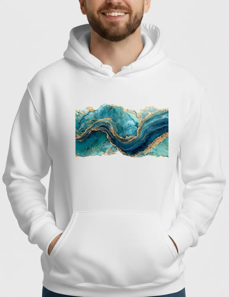 Mosaic Soul No. 10 – Deconstructed Mediterranean Art Hoodie | The Liquid Light Series