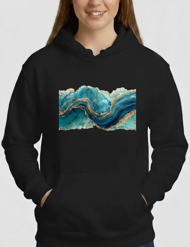 Mosaic Soul No. 10 – Deconstructed Mediterranean Art Hoodie | The Liquid Light Series