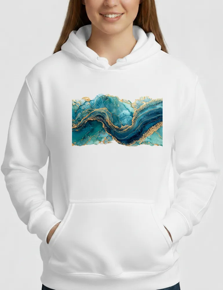 Mosaic Soul No. 10 – Deconstructed Mediterranean Art Hoodie | The Liquid Light Series