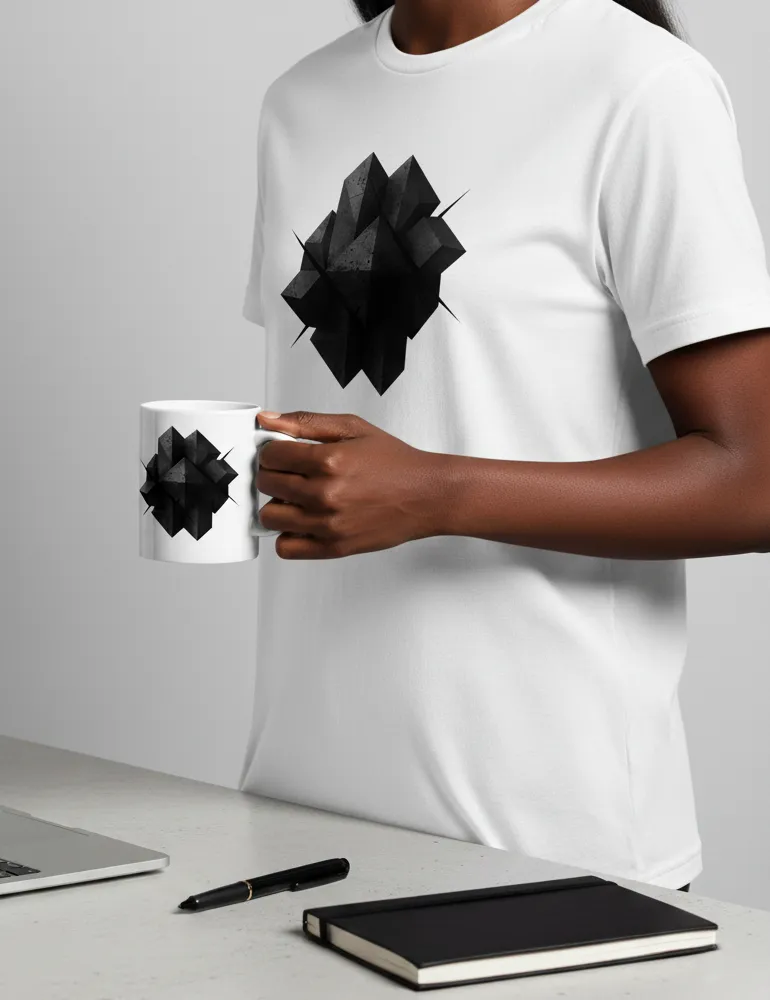 The Construct No. 01 – Brutalist Geometric Art Mug | Julian Hayes Artist Series