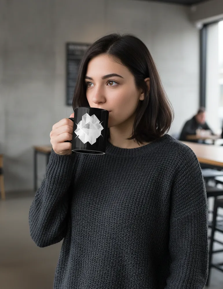 The Construct No. 01 – Brutalist Geometric Art Mug | Julian Hayes Artist Series