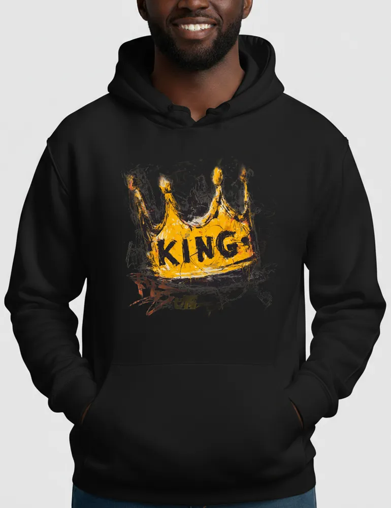 Sovereign Static No. 05 – Basquiat Style Crown Hoodie | The Debris Series by Kaelo X