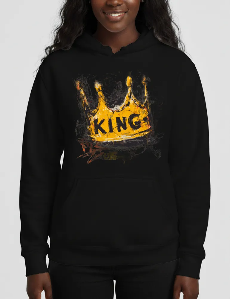 Sovereign Static No. 05 – Basquiat Style Crown Hoodie | The Debris Series by Kaelo X
