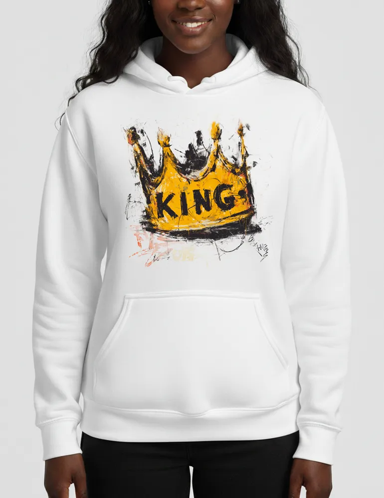 Sovereign Static No. 05 – Basquiat Style Crown Hoodie | The Debris Series by Kaelo X