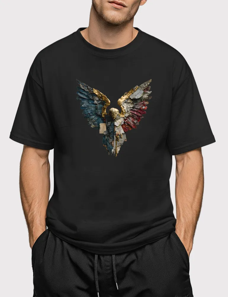 Urban Wings No. 08 – Camiseta unisex con estampado geométrico abstracto | Serie Debris de Kaelo X