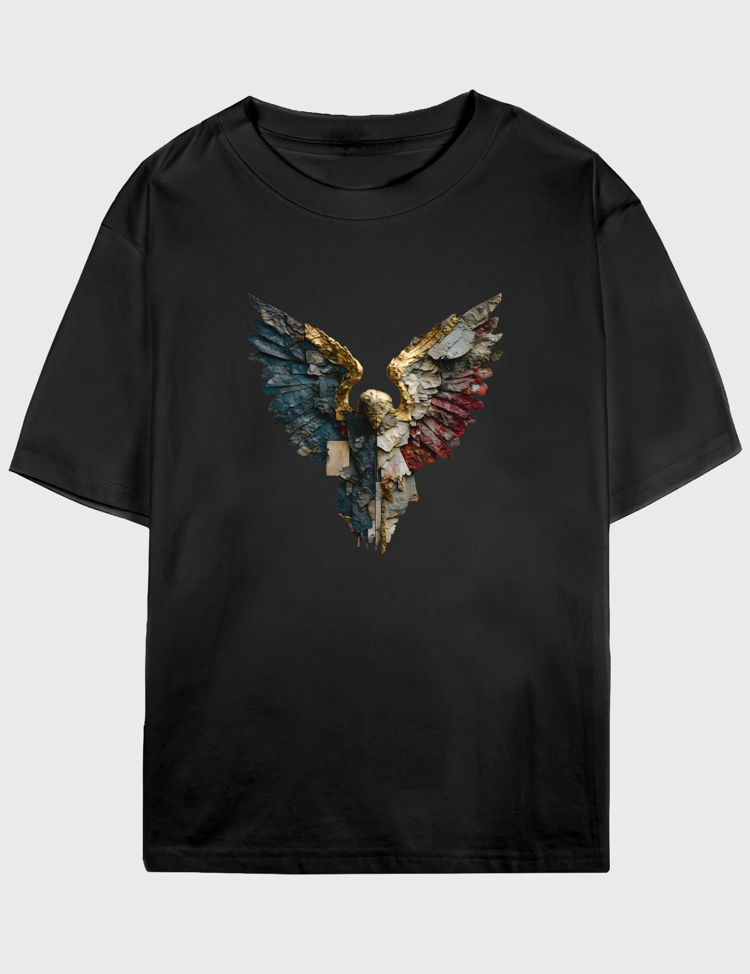 Urban Wings No. 08 – Camiseta unisex con estampado geométrico abstracto | Serie Debris de Kaelo X